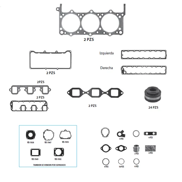 Juego completo para motor JC-4702-TS