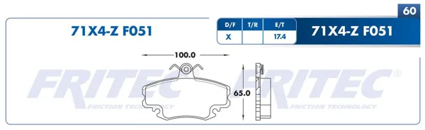 Balata Fritec M-71X4-Z M-71X4-Z