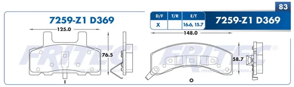Balata Fritec M-7259-Z1 M-7259-Z1