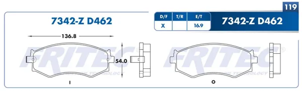 Balata Fritec M-7342-Z M-7342-Z