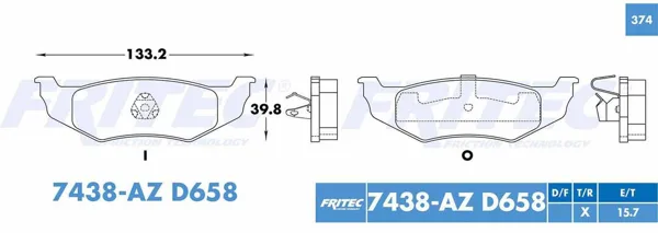 Balata Fritec M-7438-Az M-7438-AZ