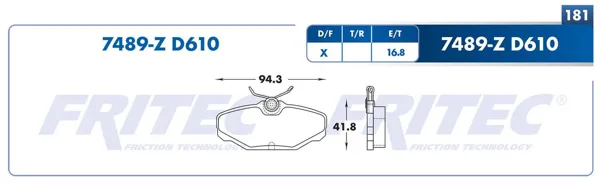 Balata Fritec M-7489-Z M-7489-Z