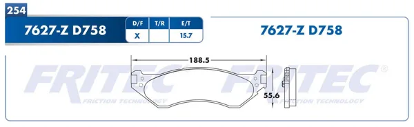 Balata Fritec M-7627-Z M-7627-Z