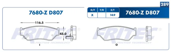Balata Fritec M-7680-Z M-7680-Z