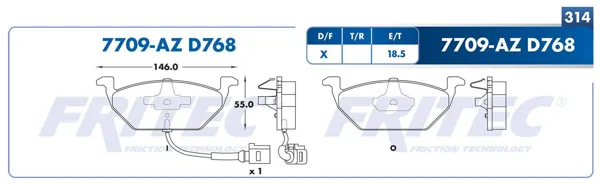Balata Fritec M-7709-Az M-7709-AZ