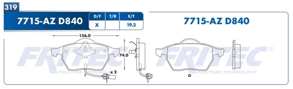 Balata Fritec M-7715-Az M-7715-AZ
