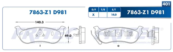 Balata Fritec M-7863-Z1 M-7863-Z1