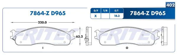 Balata Fritec M-7864-Z M-7864-Z