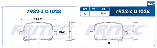 Balata Fritec M-7932-Z M-7932-Z
