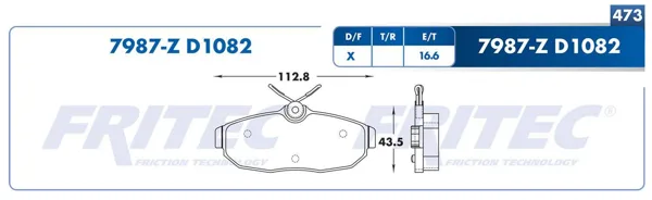 Balata Fritec M-7987-Z M-7987-Z