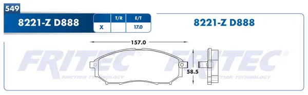 Balata Fritec M-8221-Z M-8221-Z