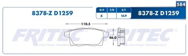 Balata Fritec M-8378-Z M-8378-Z