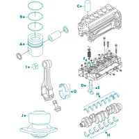 Cojinetes de bancada para motor marca Moresa Diesel