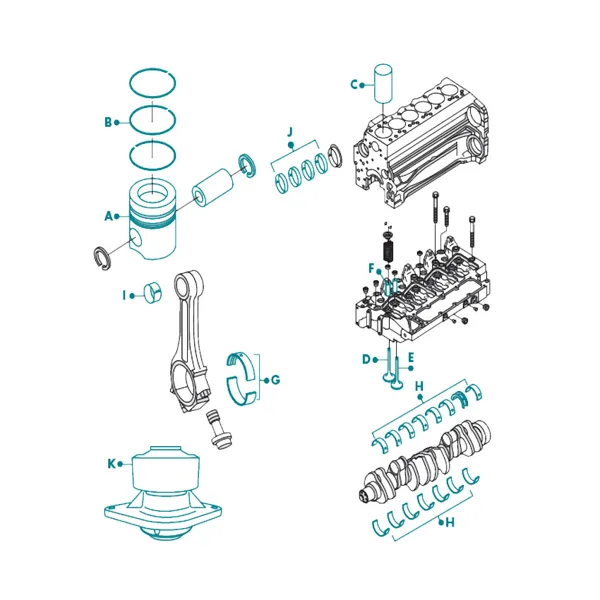 Bujes para motor marca Moresa Diesel MD3901306 STD