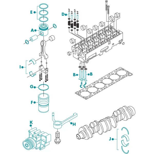 Guía de Válvula para cabeza de motor  Diesel MD4026657