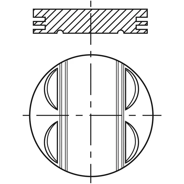 Piston para motor a gasolina P122D 075