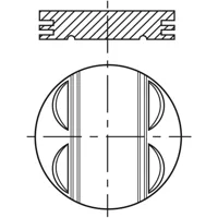 Piston para motor a gasolina