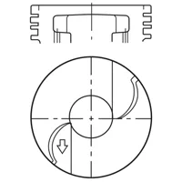 Piston para motor a gasolina