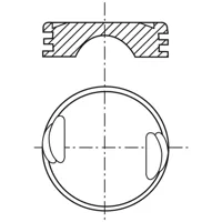 Piston para motor a gasolina