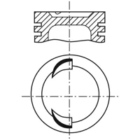 Piston para motor a gasolina