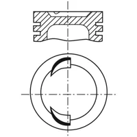 Piston para motor a gasolina