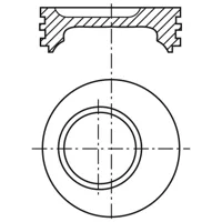 Piston para motor a gasolina