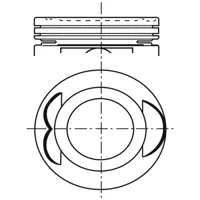 Piston para motor a gasolina