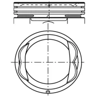 Piston para motor a gasolina
