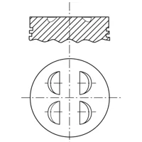 Piston para motor a gasolina