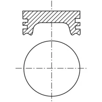 Piston para motor a gasolina