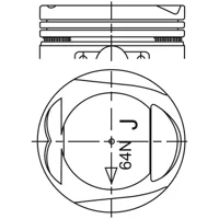 Piston para motor a gasolina