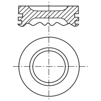 Piston para motor a gasolina