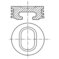 Piston para motor a gasolina