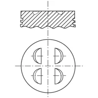 Piston para motor a gasolina