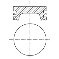 Piston para motor a gasolina