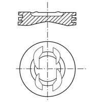 Piston para motor a gasolina