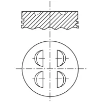 Piston para motor a gasolina