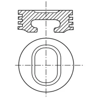 Piston para motor a gasolina