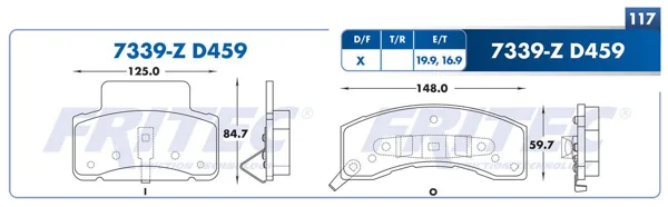 Balata Fritec Shd7339-Z SHD7339-Z