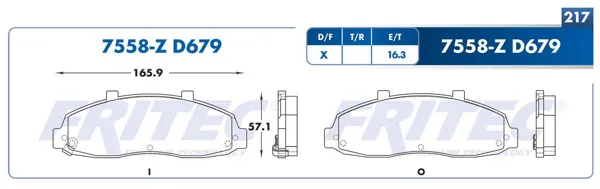 Balata Fritec Shd7558-Z SHD7558-Z