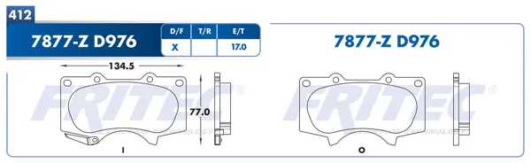 Balata Fritec Shd7877-Z SHD7877-Z