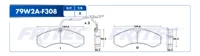 Pastilla para freno de disco Fritec, Formula Ceramic HD, Trasera