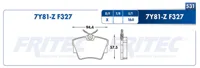 Pastilla para freno de disco Fritec, Formula Ceramic HD, Trasera