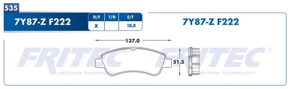Balata Fritec Shd7Y87-Z SHD7Y87-Z