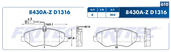 Balata Fritec Shd8430A-Z SHD8430A-Z