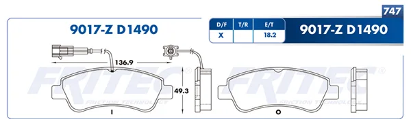 Balata Fritec Shd9017-Z SHD9017-Z