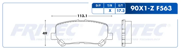 Balata Fritec Shd90X1-Z SHD90X1-Z