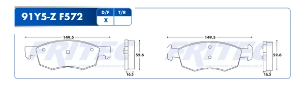 Balata Fritec Shd91Y5-Z SHD91Y5-Z