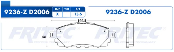 Balata Fritec Shd9236-Z SHD9236-Z