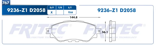 Balata Fritec Shd9236-Z1 SHD9236-Z1